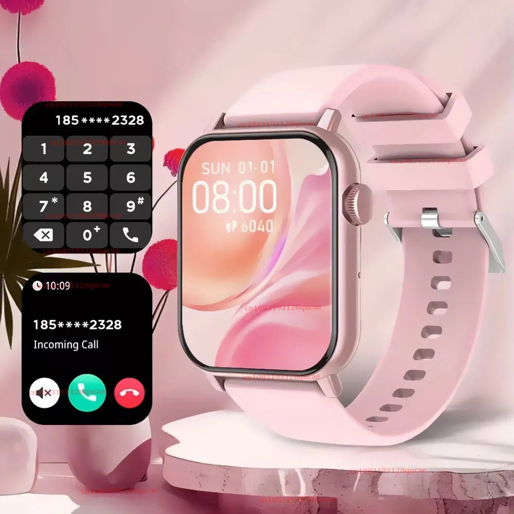 2026 New Smart Watch with Voice Calling Health Monitor IP68 Water Resistance Smart Notifications Voice Assistant Smartwatch Hw12 Peaceful Pleasures Health and Wellness Pink