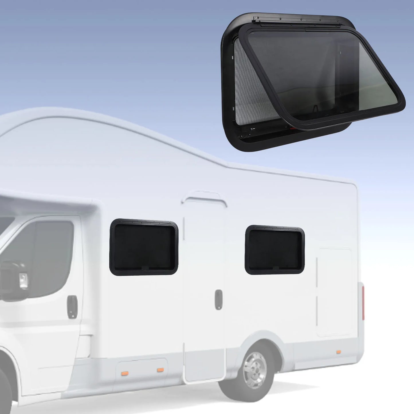 RV Emergency Exit Window 22x15in | UV Tinted Tempered Glass