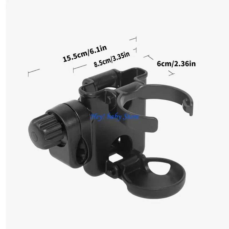 3-in-1 Stroller Cup Holder & Phone Mount | 360° Foldable