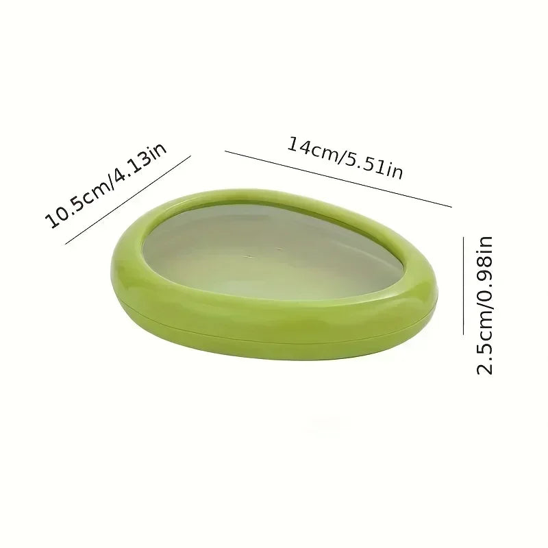 1/4Pcs Onion Storage Avocado Saver Holder Reusable Storage Containers Avocado keeper Tomato Saver and Lemon holder for Fridge Peaceful Pleasures Health and Wellness green