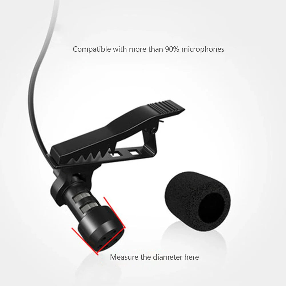 10-Pack Foam Mic Windscreen Covers for Headset & Meeting Mics