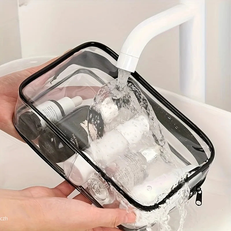 Transparent Travel Cosmetic Bag – Large Waterproof PVC Makeup
