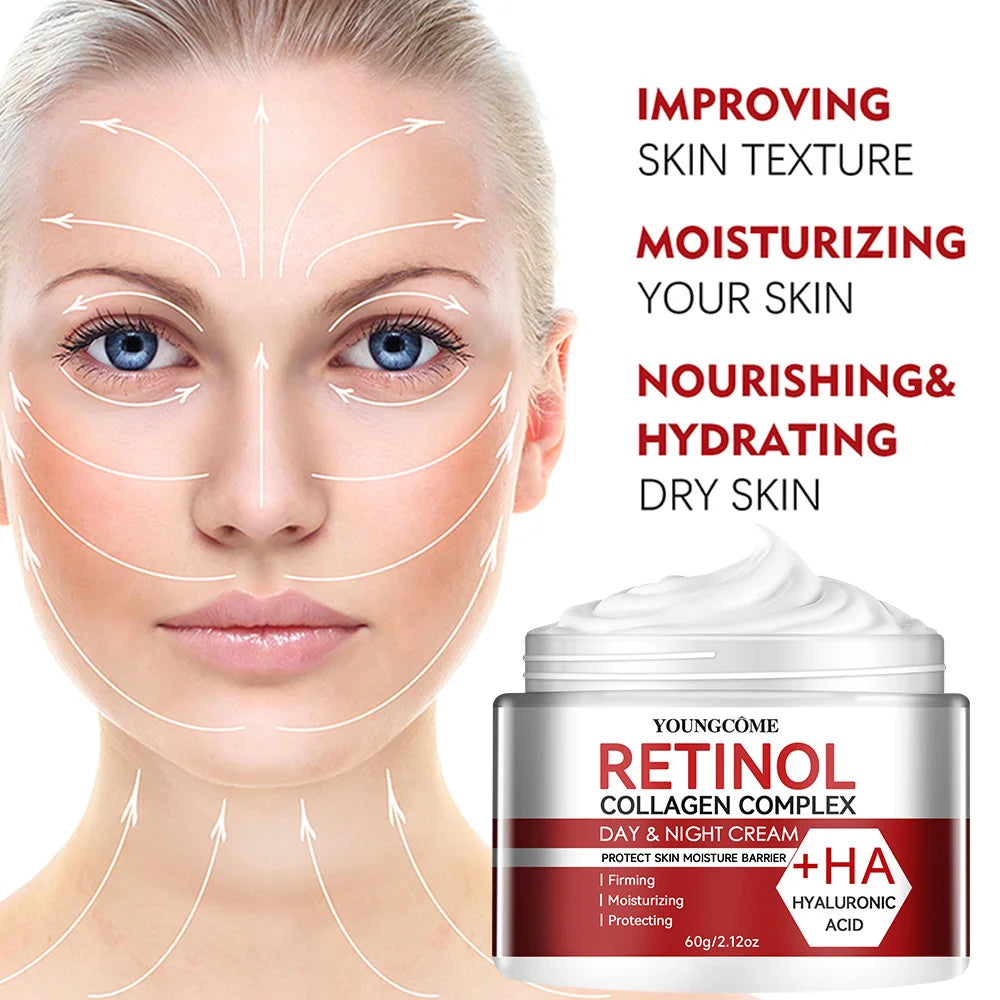 Retinol Lifting Firming Cream Collagen Wrinkle Remover Face Cream For Moisturizer Whitening Brighten Skin Products Peaceful Pleasures Health and Wellness