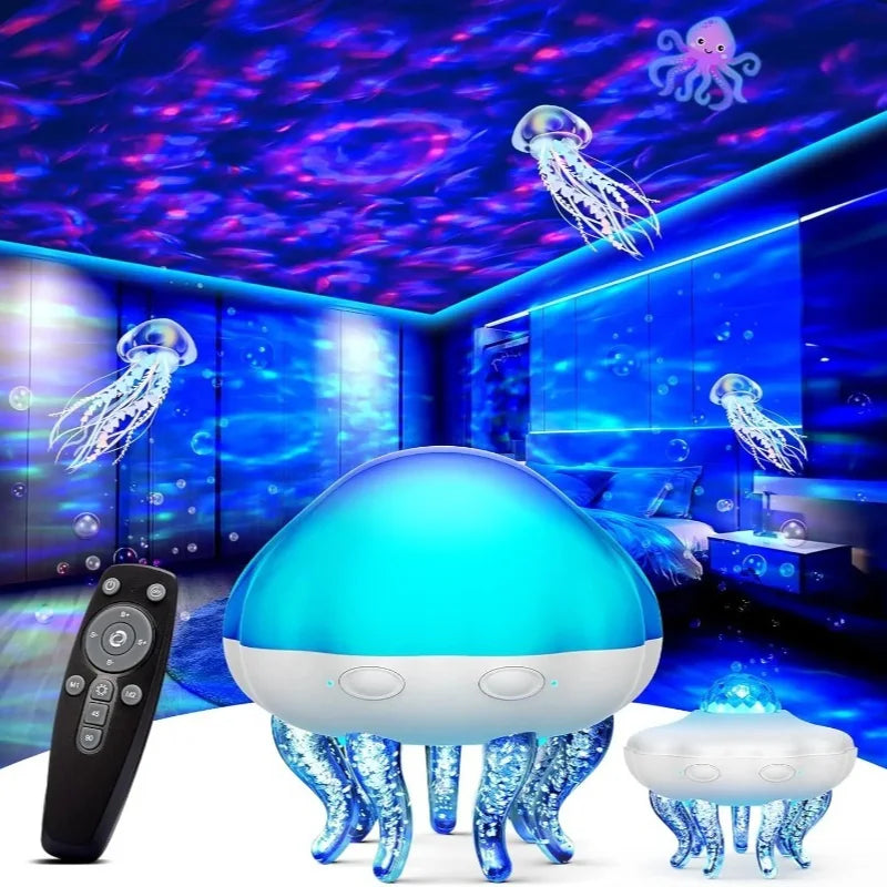 Jellyfish Galaxy Projector Night Light – 8 Color Modes