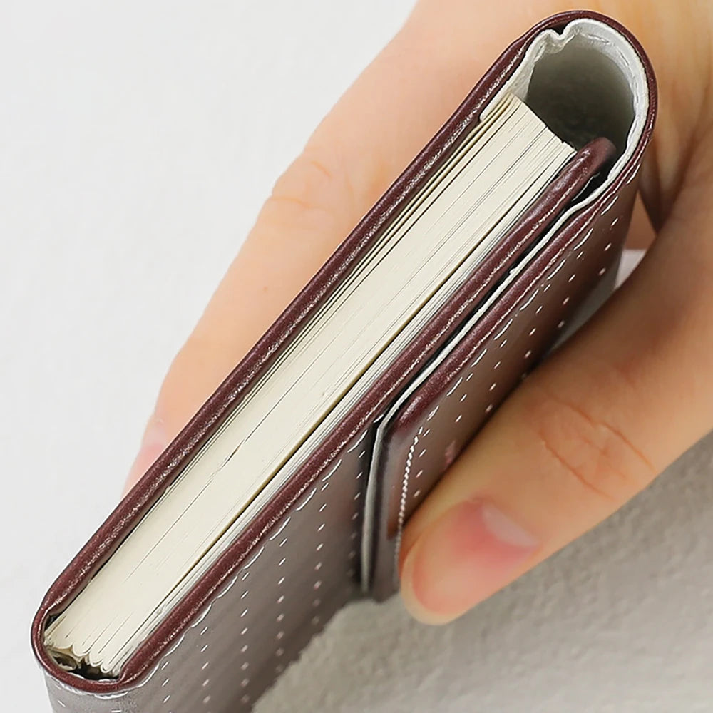 Polka Dot M5 Leather Notebook Instagram Diary DIY Portable Pocket