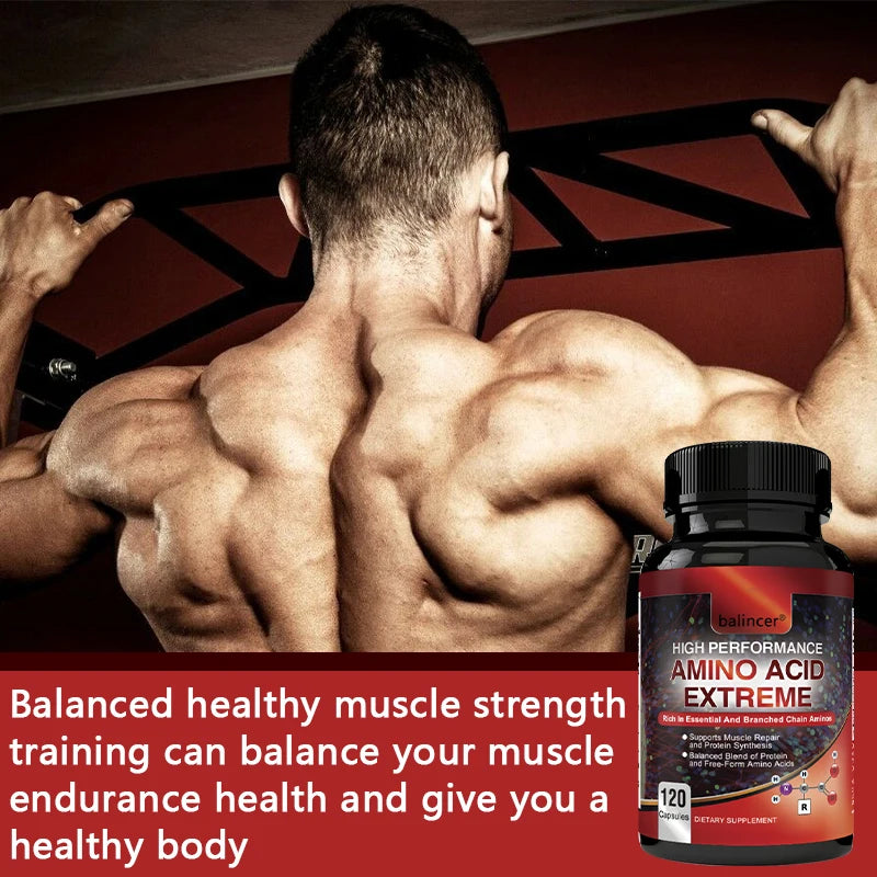 High Performance Amino Acids - Rich in Amino Acids and BCAAs - Muscle Replenishment, Repair and Growth, Workout Supplement Peaceful Pleasures Health and Wellness