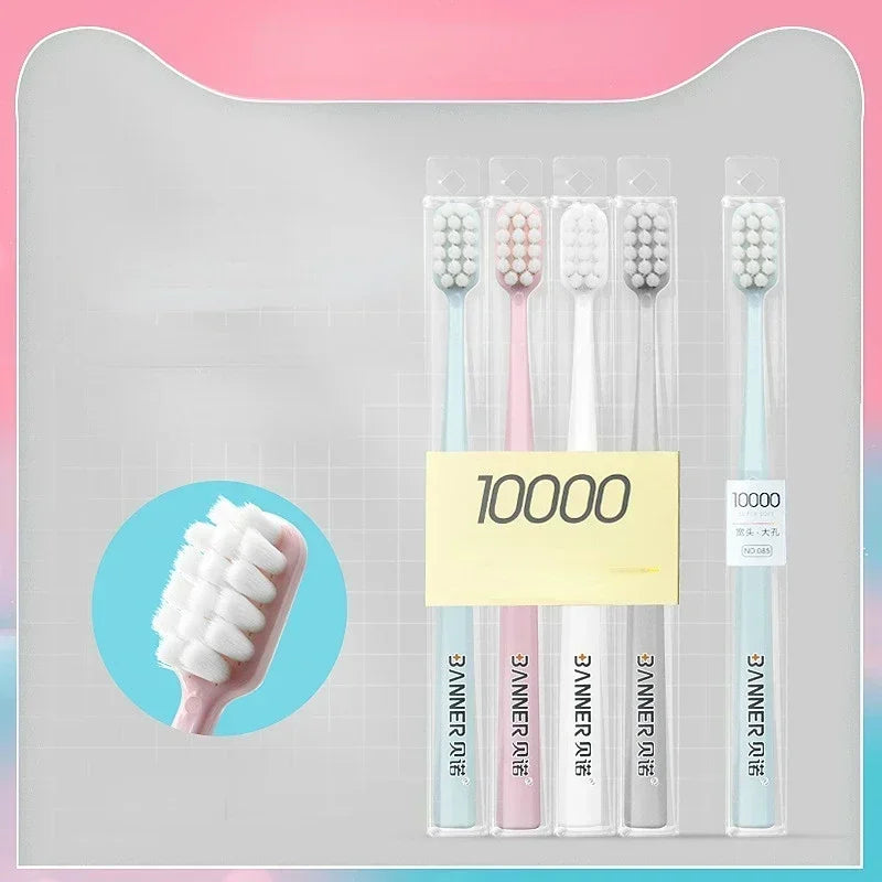 Tooth Care Oral Hygien Supplies, 4Pcs/set Small Head Soft Bristle Toothbrush for Family Travel Peaceful Pleasures Health and Wellness
