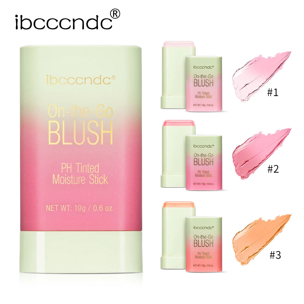 PH Tinted Moisture Stick Blush Stick Natural Cheek Face Rouge Blusher Lasting High Color Rendering Brightening Skin Waterproof Peaceful Pleasures Health and Wellness
