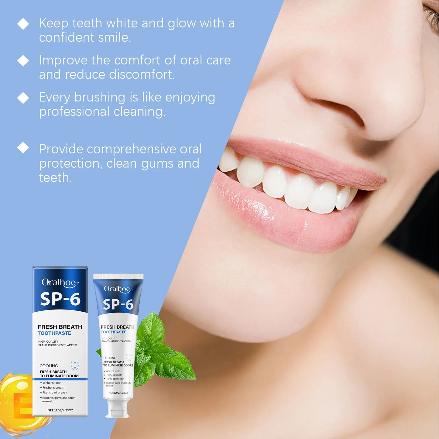 Oralhoe SP-6 Whitening Toothpaste | Fresh Breath & Calculus Remover