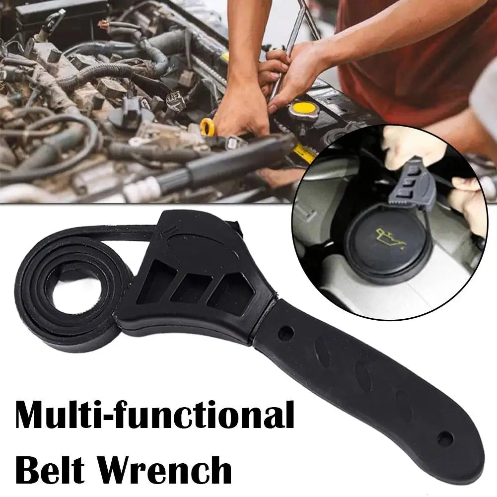 Multi-functional Belt Wrench Adjustable Strap Wrench Oil Filter Jar Opener Pipe Fitting Universal Jar Lids Tighten Loosen Tool Peaceful Pleasures Health and Wellness