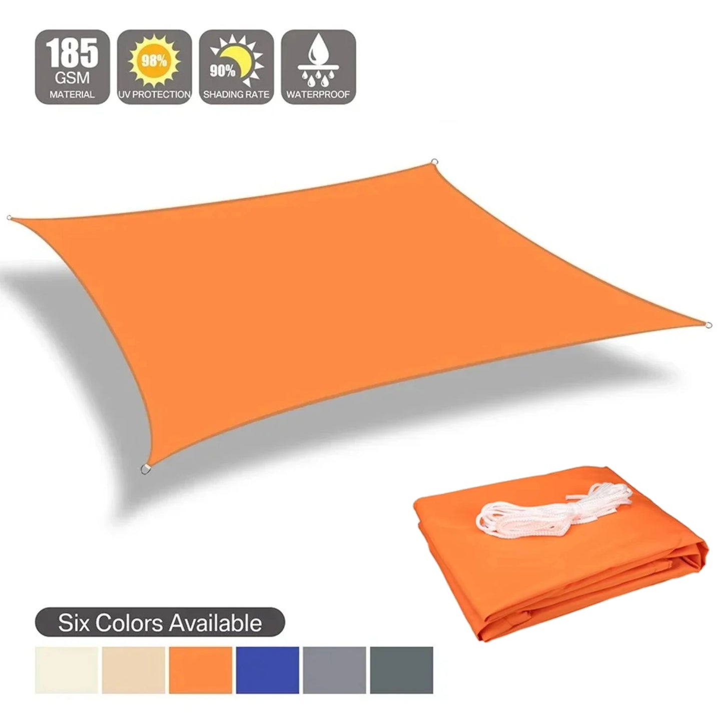 95% UV Block Waterproof Sun Shade Sail – Patio, Pool & Garden