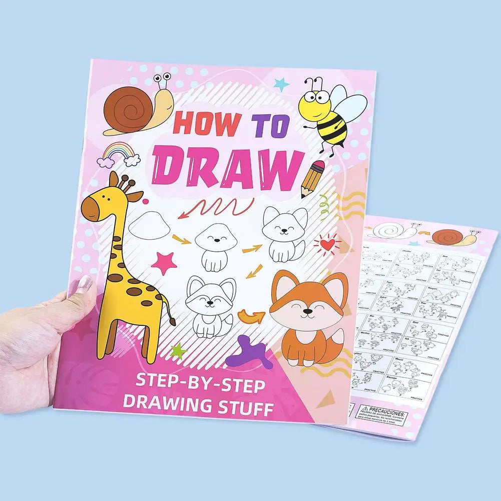 Animal Cartoon Sketch Book Step How Draw Drawing Practice Coloring