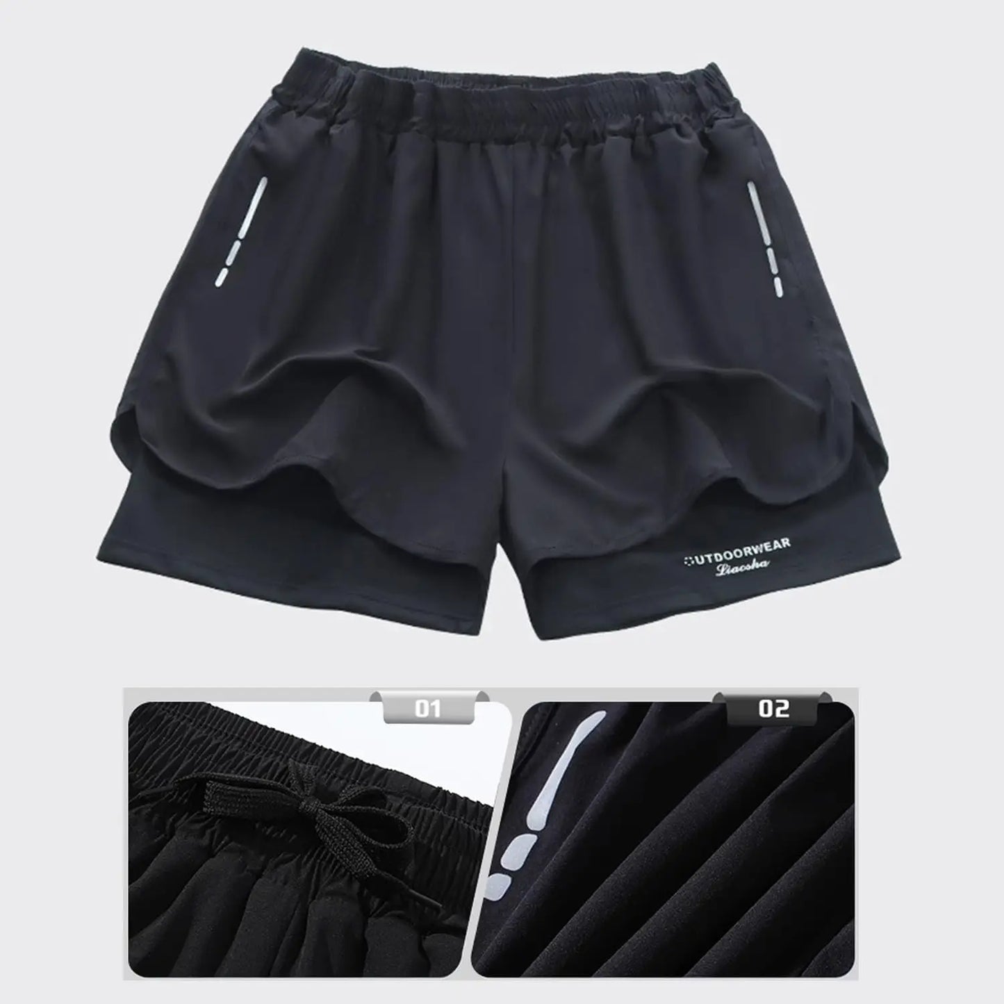 Men's Swim Trunks Quick Dry Athletic Shorts with Compression Liner for Beach Pool Running Gym Peaceful Pleasures Health and Wellness