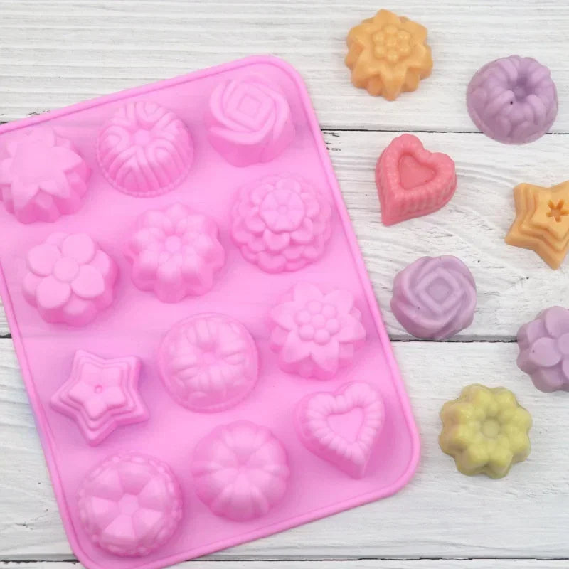 Flower Grass Mold Silicone Multi-style Baking Cake Candy Chocolate