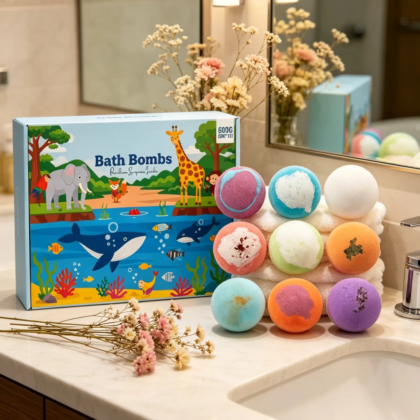 Kids Bath Bombs with Surprise Toys – 12pc Moisturizing Set