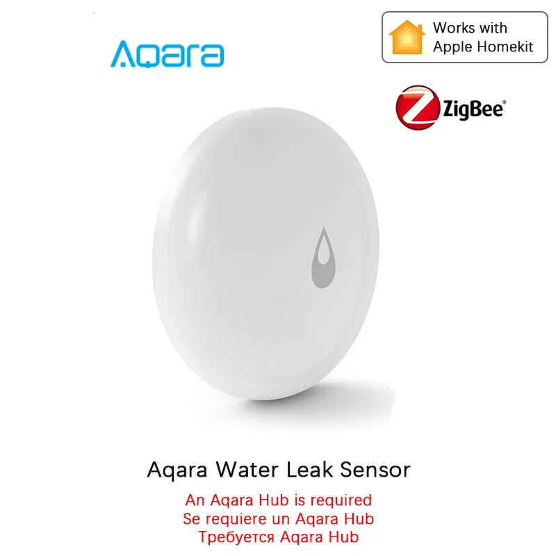Aqara Smart Home Kits Zigbee Gateway Hub M1S Wireless Switch Lamp Door Motion Temperature Sensor for Mihome Homekit Peaceful Pleasures Health and Wellness Water Sensor