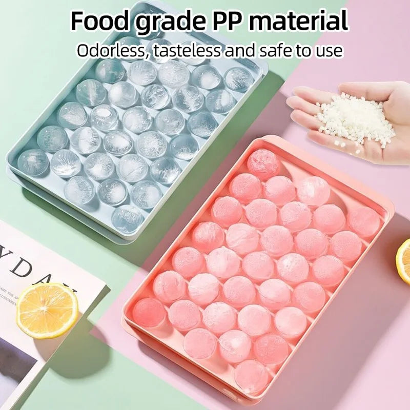 33-Ball Sphere Ice Cube Tray | Round Whiskey Ice Ball Mold