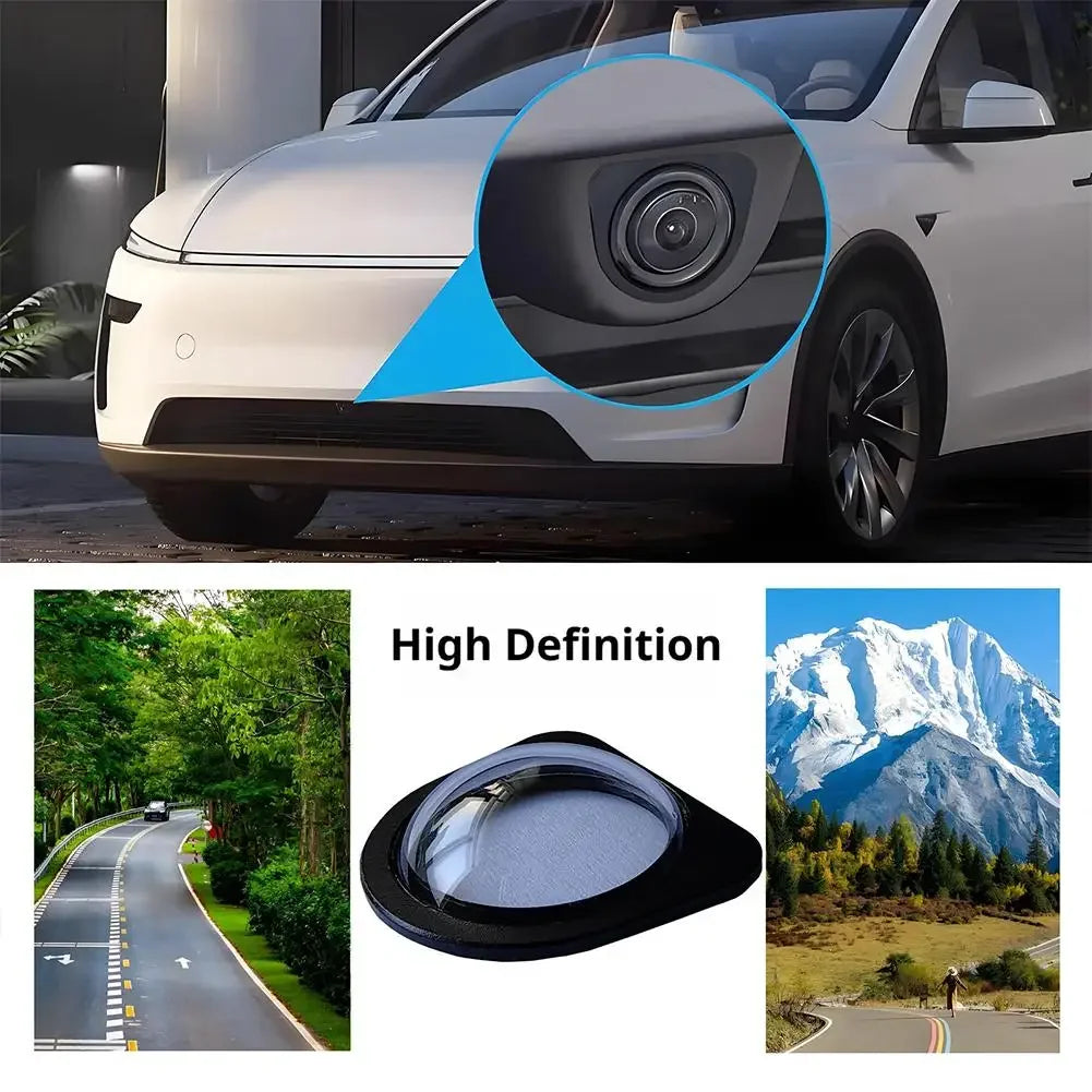 Front Camera Protector Shield for Tesla Model Y YL 3, HD Tempered Glass Rainproof Waterproof Cover Anti-Scratch Auto Accessories Peaceful Pleasures Health and Wellness
