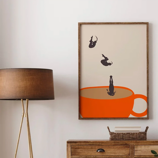 Coffee Lover Canvas Wall Art | Modern Kitchen Decor Poster Canvas Wall Art Peaceful Pleasures Health and Wellness