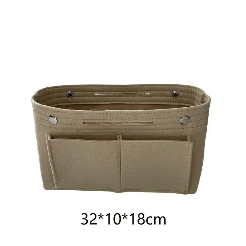 Felt Insert Bag Organizer | Multi-Pocket Travel Cosmetic Tote