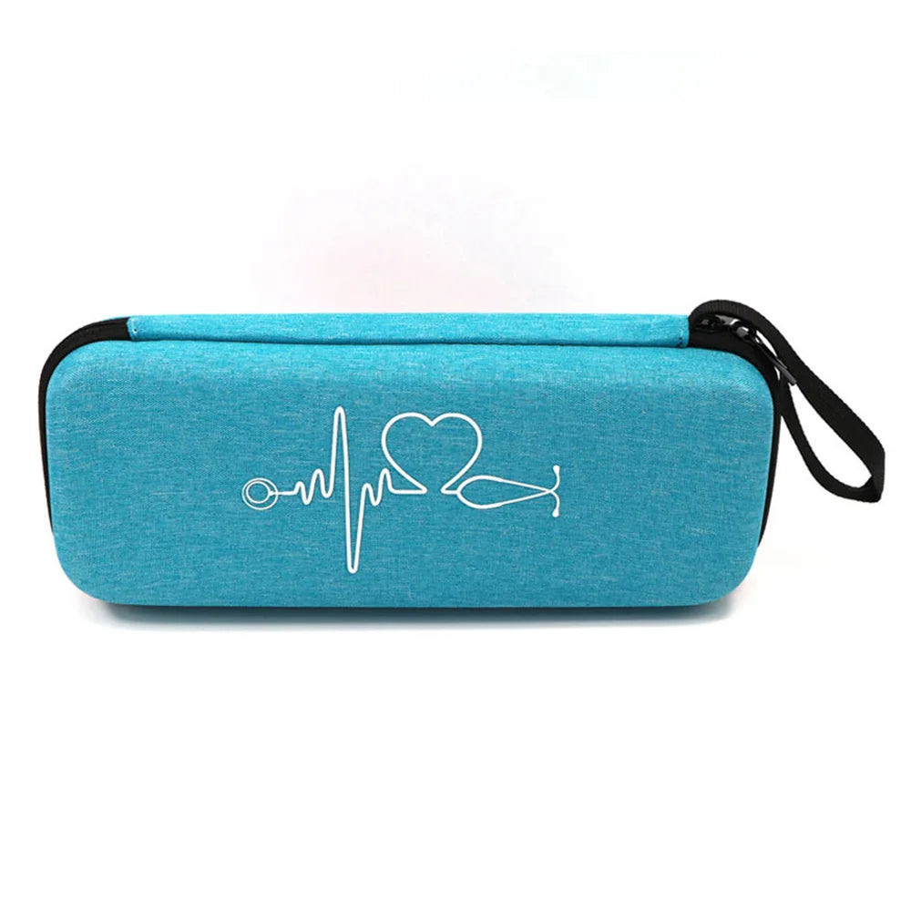 EVA Travel Portable Medical Stethoscope Storage Box First Aid Kit Mesh Pockets Case for 3M Littmann Cardiology III Stethoscope Peaceful Pleasures Health and Wellness Sky Blue