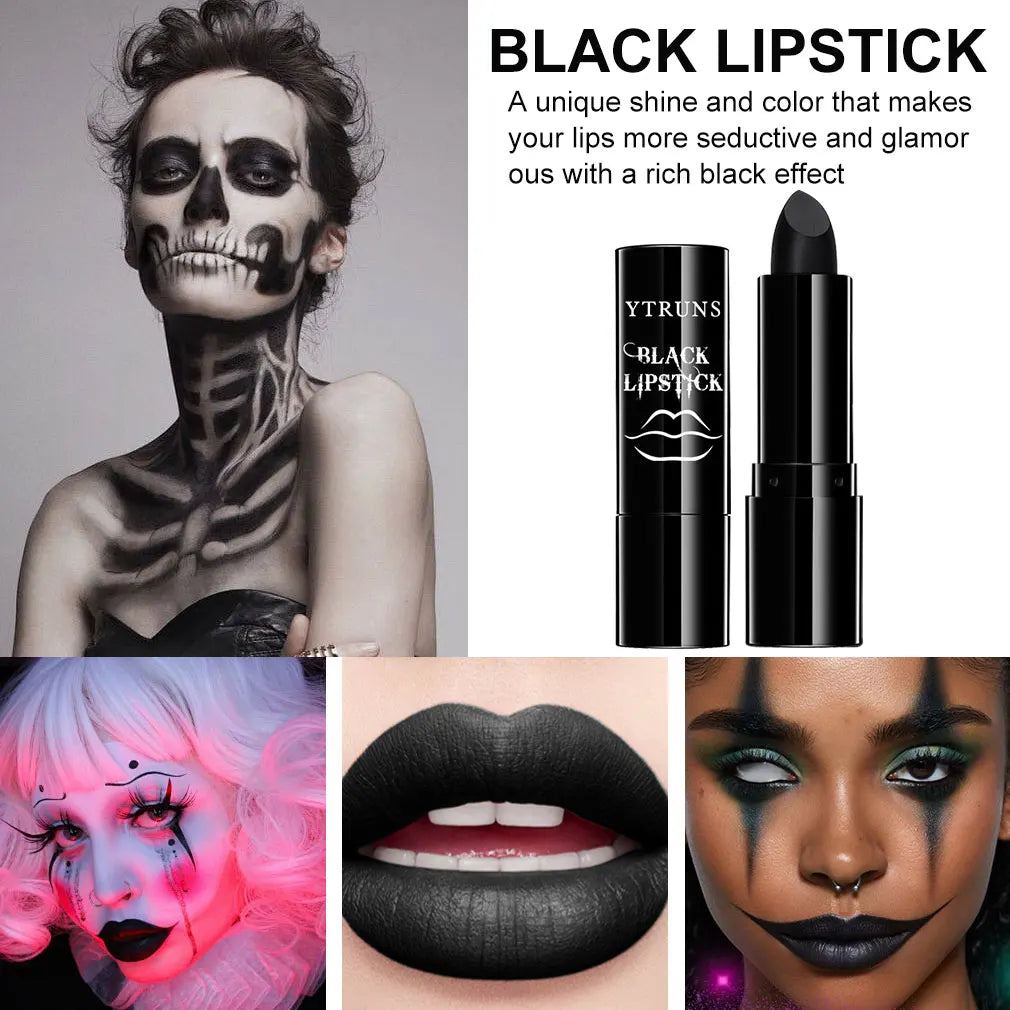 Matte Black Lipstick – Waterproof Long-Lasting Gothic Cosplay