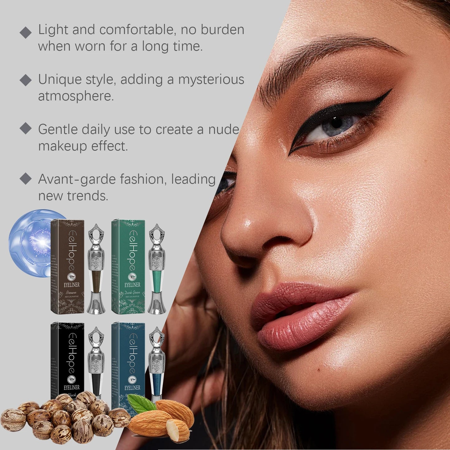 Waterproof Colored Eyeliner Pen – 4 Colors, Long-Lasting