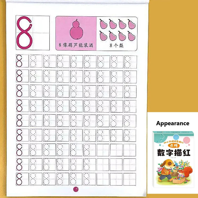 Preschool Number Tracing Workbook 78 Pages Kids Handwriting Practice