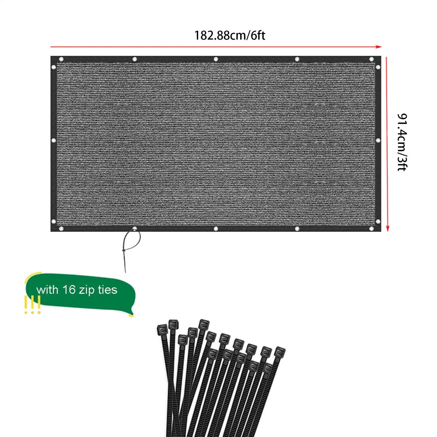 Large Dog Kennel Shade Cover – UV Cooling Mesh 6x3 ft
