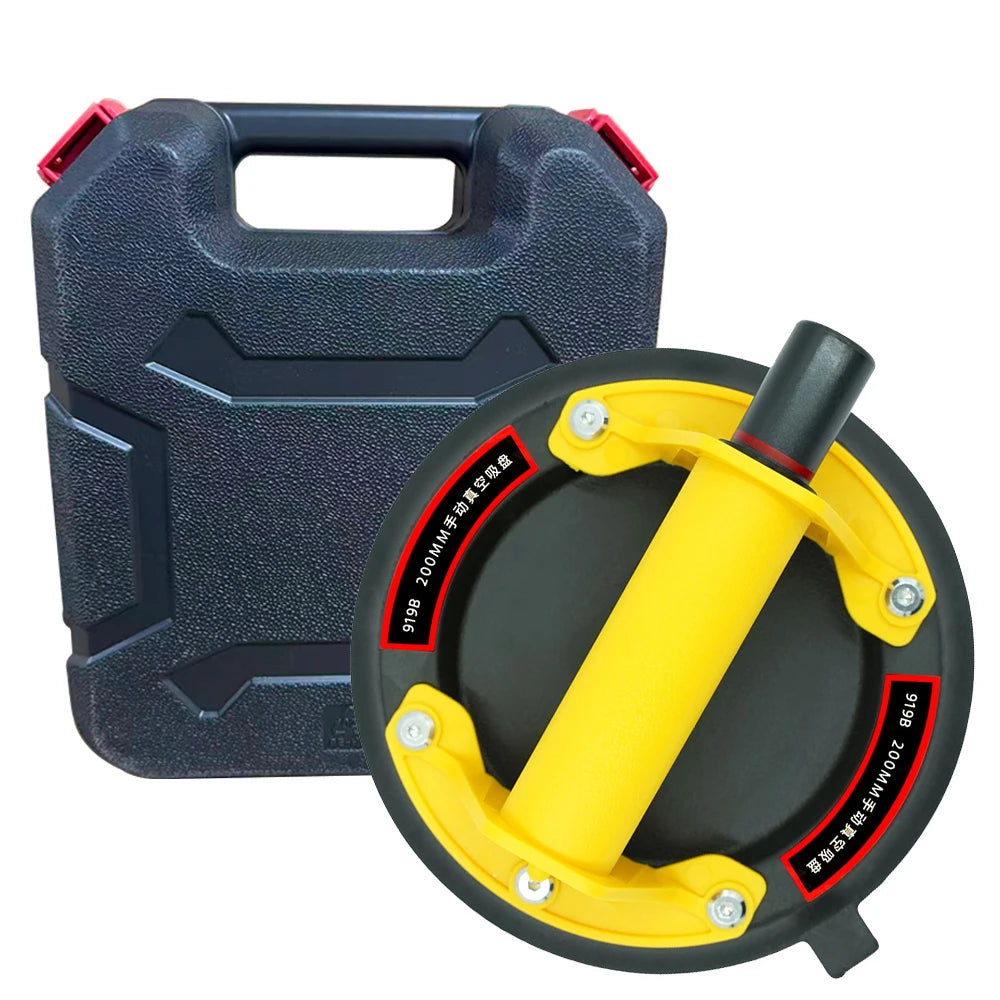 Heavy Duty 8" Vacuum Suction Cup Hand Air Pump Thickened Rubber for Glass Marble Tile Handling Peaceful Pleasures Health and Wellness 1pc yellow
