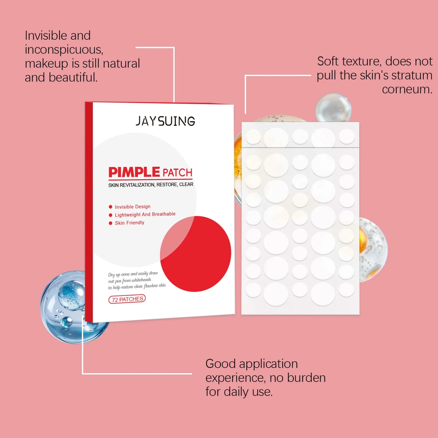 Jaysuing Acid Acne Patches Invisible Hydrocolloid Pimple Patch for Face Spot Treatment for Blemishes Zits Day Night Use Peaceful Pleasures Health and Wellness