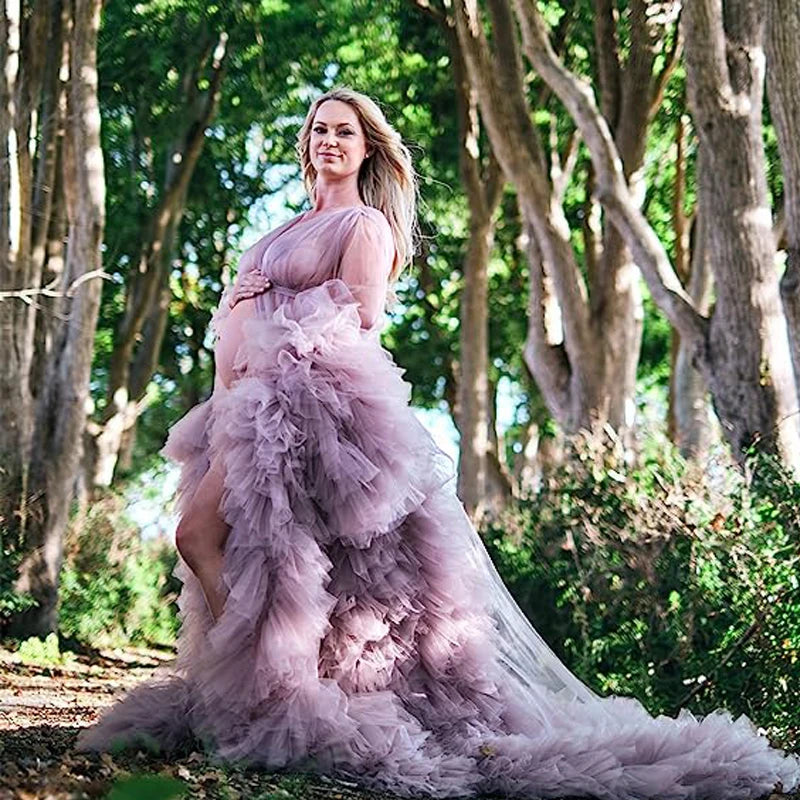 Tulle Long Maternity Dress Photoshoot платье photography dresses baby shower dresses for pregnant woman платье для беременных Peaceful Pleasures Health and Wellness