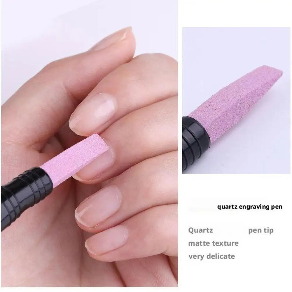 Quartz Stone Cuticle Remover Scrub Pen | Nail Manicure Tool