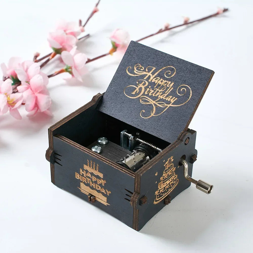 Classic 18-Note Wooden Music Box – "Happy Birthday" Gift
