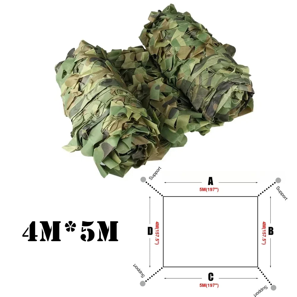 Camo Netting Bulk Roll Camouflage Netting Military Hunting Mesh Nets for Hunting Blind Sunshade Shooting Theme Party Decoration Peaceful Pleasures Health and Wellness 4M x 5M
