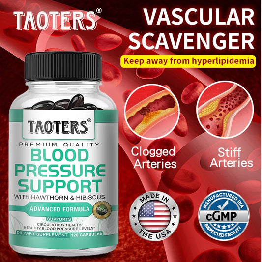 Blood Pressure Support Supplement | Heart & Vascular Capsules Cardiovascular Supplement Peaceful Pleasures Health and Wellness