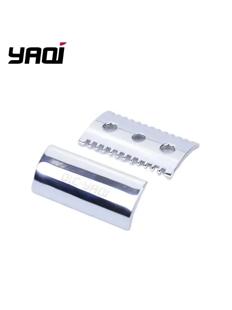 YAQI Chrome Open Comb Shaving Razor Head for Men Lightweight Design with 0.20mm Blade Gap for Smooth Shaving Experience Peaceful Pleasures Health and Wellness SRH06