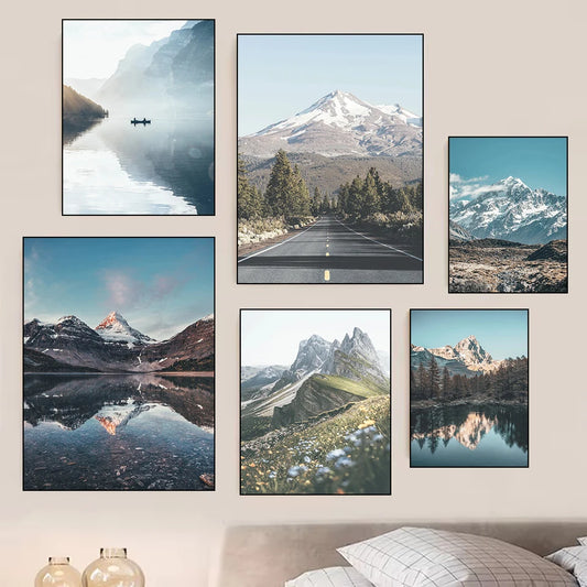 Natural Mountain Scenery Canvas Print | Modern Wall Art Canvas Wall Art Peaceful Pleasures Health and Wellness
