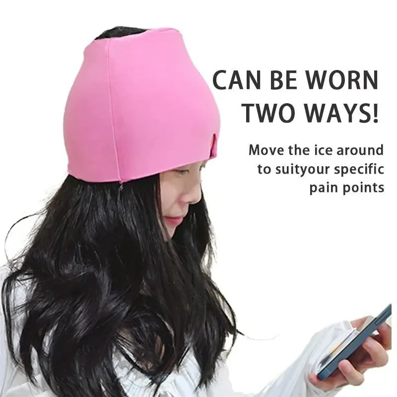 Gel Hot & Cold Head Wrap with Sleep Eye Mask | Dual Therapy