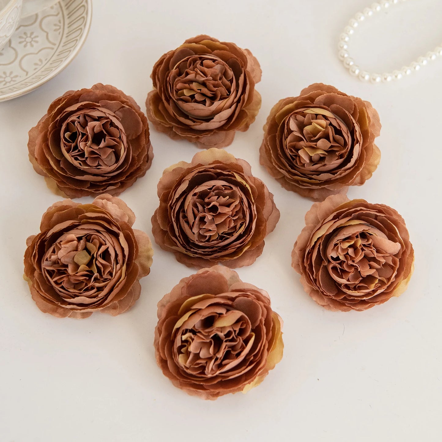 Silk Peony Artificial Flowers with Stems – Wedding & Decor