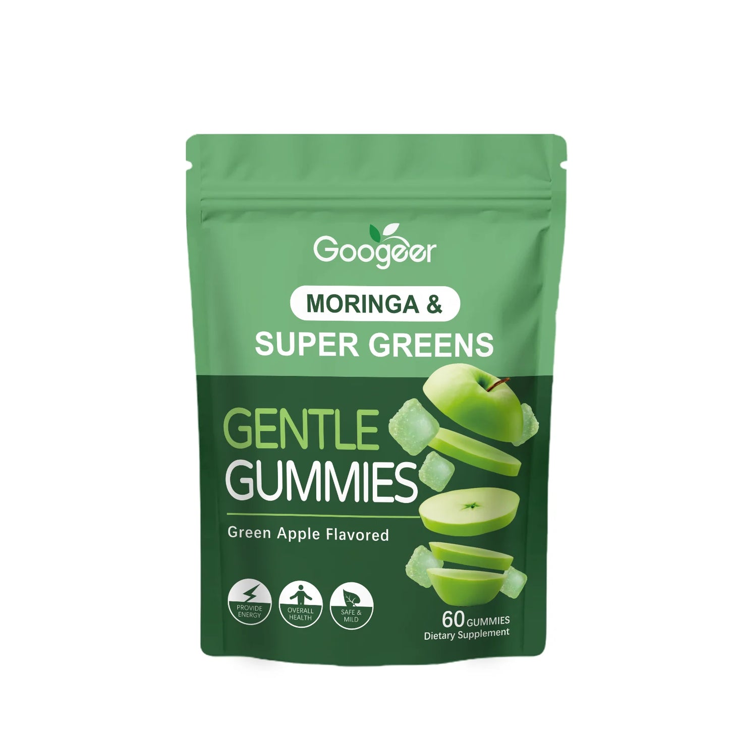 Googeer Moringa Super Greens Gummies | Green Apple | 60ct