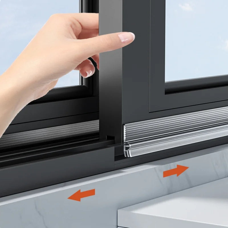 4m/Roll TPE Sliding Windows Sealing Strip Triple Sound Insulation Weatherstrip Tape Windproof Anti-Cold Door Under Draft Stopper Peaceful Pleasures Health and Wellness