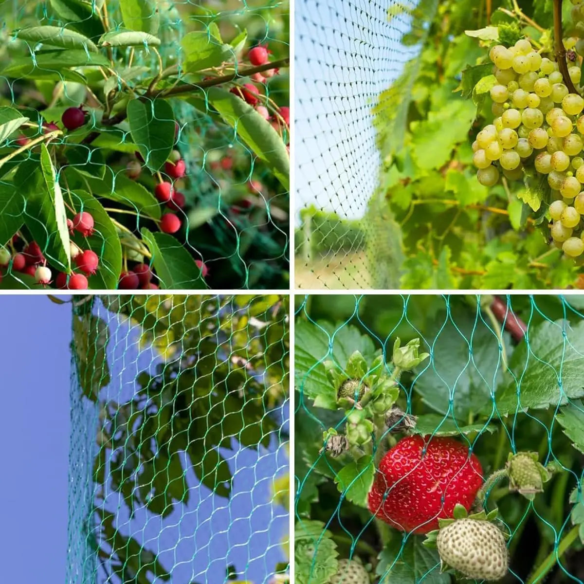 Garden Netting Green Woven Mesh Protect Plants Fruits Flowers Trees stretch Fencing Durable Net stops Birds Deer Animals Peaceful Pleasures Health and Wellness