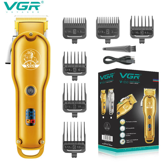 VGR 650 barber hair cut machine professional cordless electric trimmer rechargeable hair clipper for men Peaceful Pleasures Health and Wellness