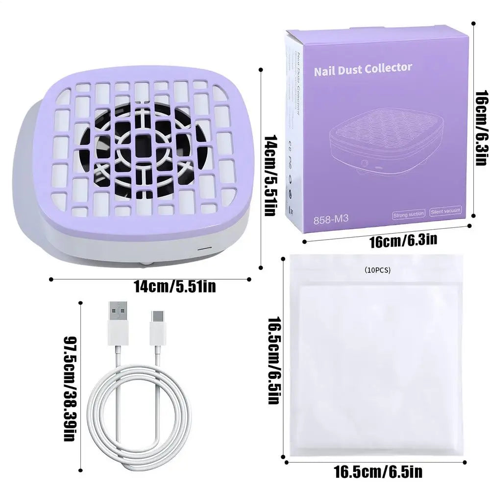 Nail Dust Collector – Low Noise, Powerful Suction Manicure Tool