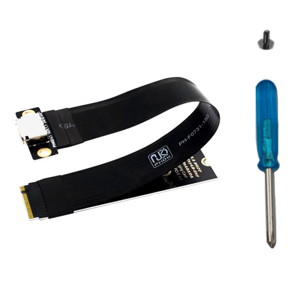 M.2 NVMe PCIE 4.0 To Oculink SFF-8611 SFF-8612 Female Adapter Cable Laptop External Graphics Card Extension Cable Peaceful Pleasures Health and Wellness as show