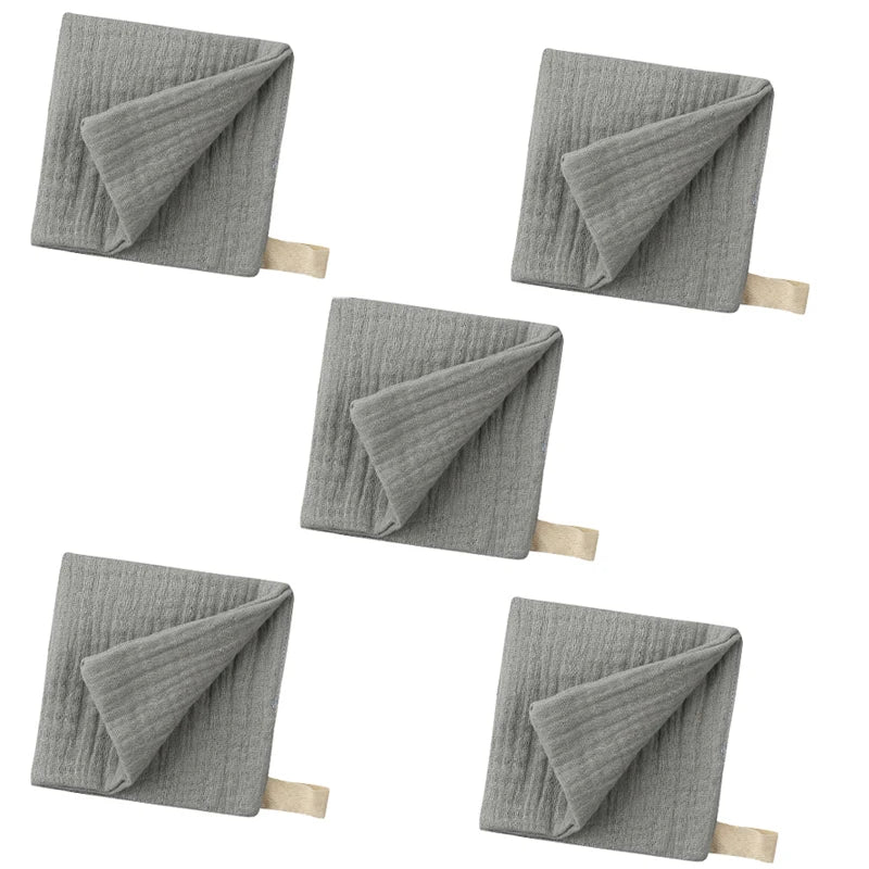 5-Pack Baby Cotton Gauze Washcloths – Soft Burp & Bath Towel