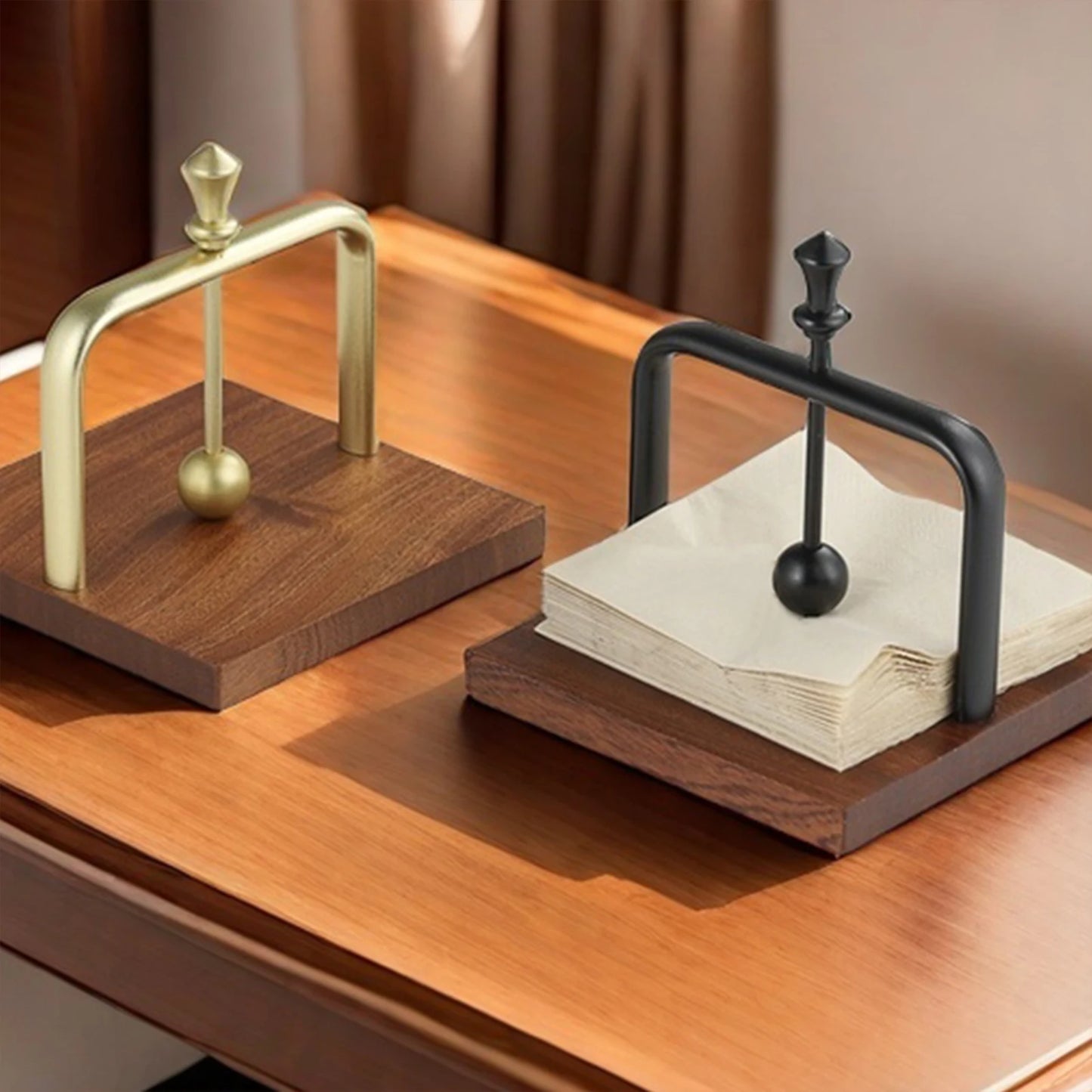 Cafe Napkin Holder Western Restaurant Paper Towel Holder Solid Wood Hotel Paper Towel Box Homestay Tabletop Paper Towel Holder Peaceful Pleasures Health and Wellness