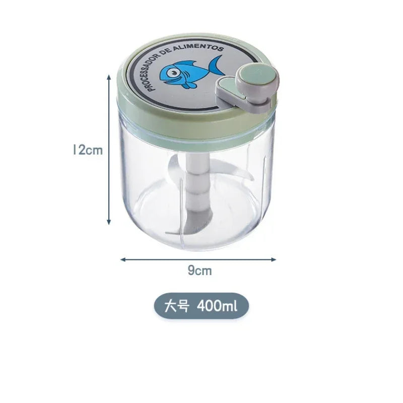 Household Manual Garlic Puree Grinder Kitchen Rotating Garlic Press Manual Garlic Squeezer Peaceful Pleasures Health and Wellness A 400ML