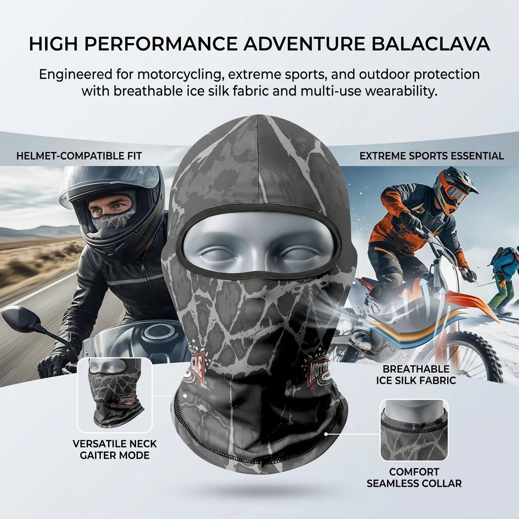 3D Breathable Ice Silk Cycling Mask Sun-Protection Neck Gaiter for Outdoor Sports Peaceful Pleasures Health and Wellness